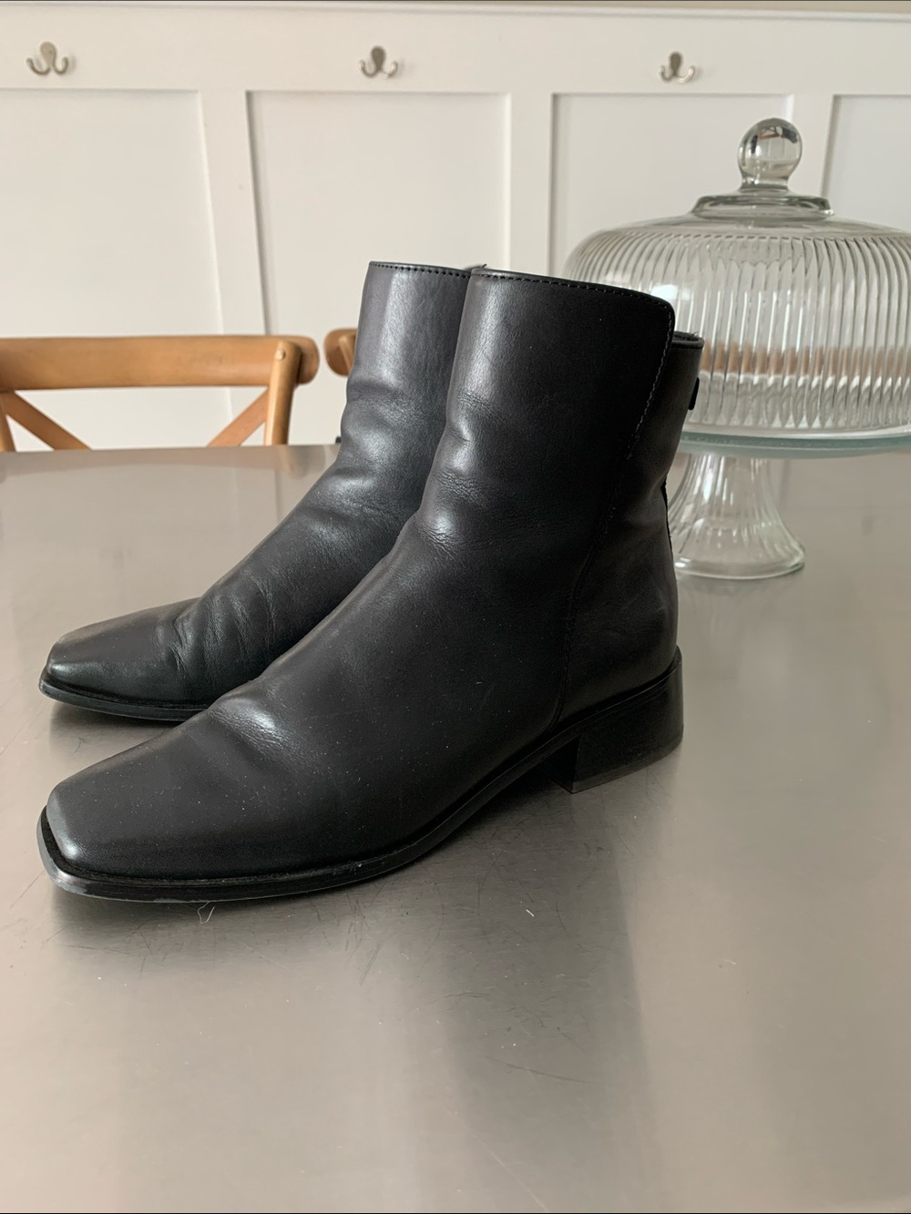 Sam Edelman Thatcher Boots Black Leather Beatles Boots Size 8.5